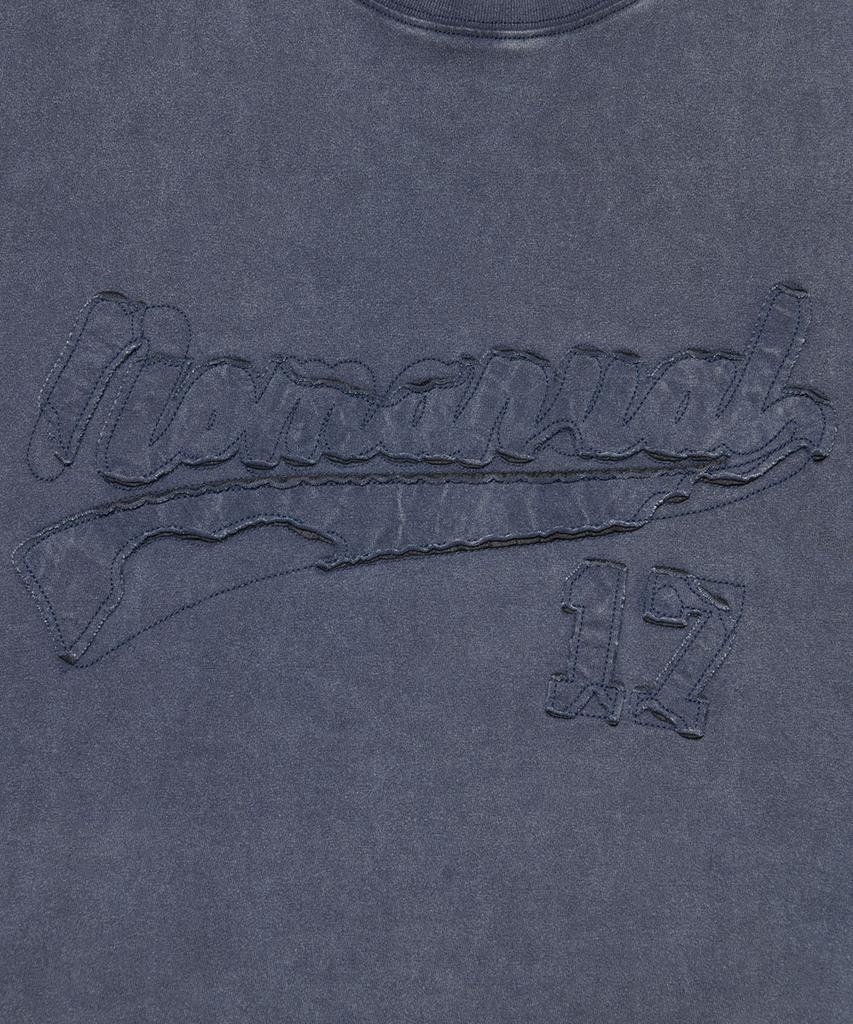 Nomaenyueol Applique T-Shirt - Washed Navy