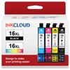 Ink Cartridge 16XL, for Epson 16 XL WF-2010 WF-2510 2520 2530 2540 2630 WF-2650 WF-2660 WF-2750 WF-2760 WF-2010W 2BK 1C 1M 1Y