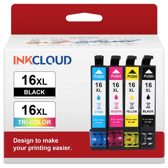 Ink Cartridge 16XL, for Epson 16 XL WF-2010 WF-2510 2520 2530 2540 2630 WF-2650 WF-2660 WF-2750 WF-2760 WF-2010W 2BK 1C 1M 1Y