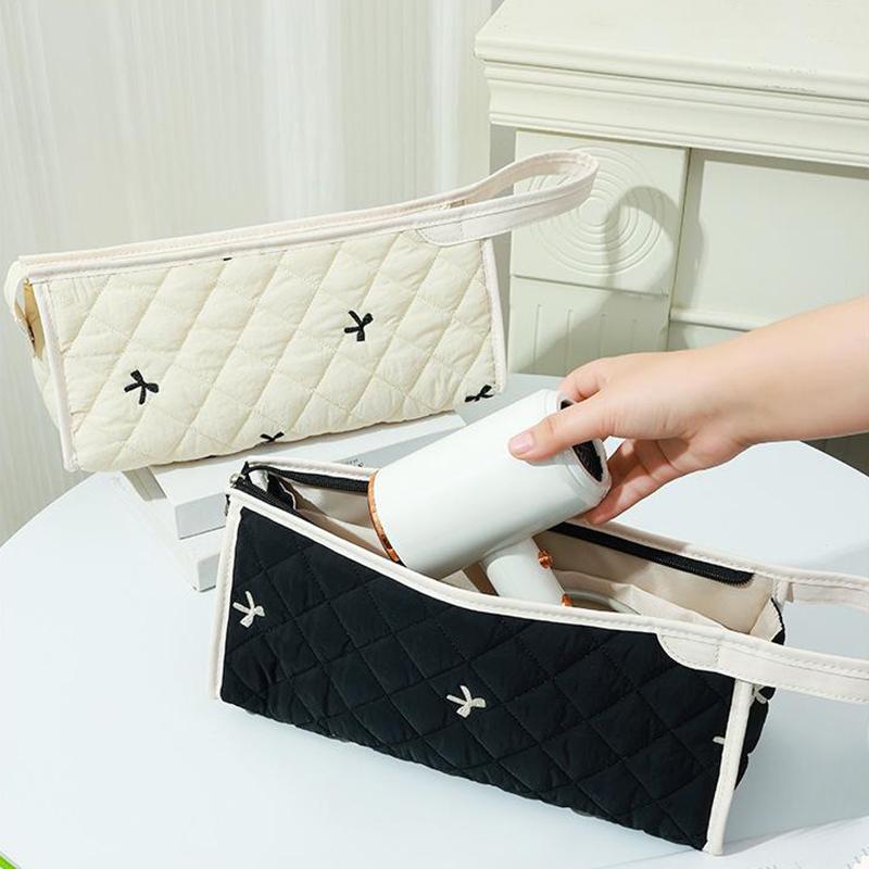 Quilted Travel Case Compatible With Dyson Airwrap & Shark Flexstyle, Cotton Floral Carrying Storage Bag For Dyson Hair Dryer