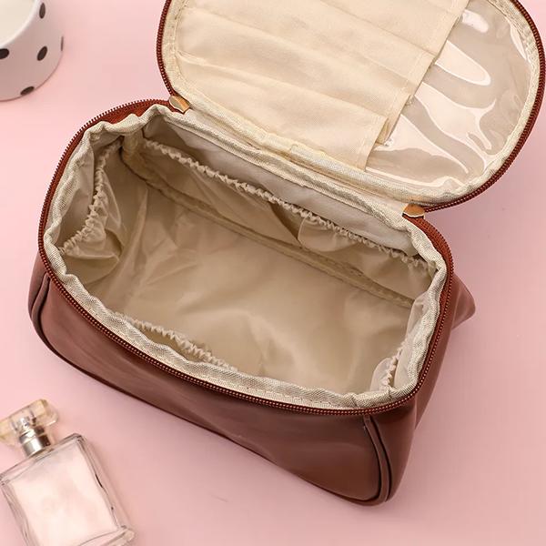 WTEMPO Retro Handheld Makeup Basg Portable Large Capacity Travel Storage Wash Bags Cosmetics Travel Storage Bags
