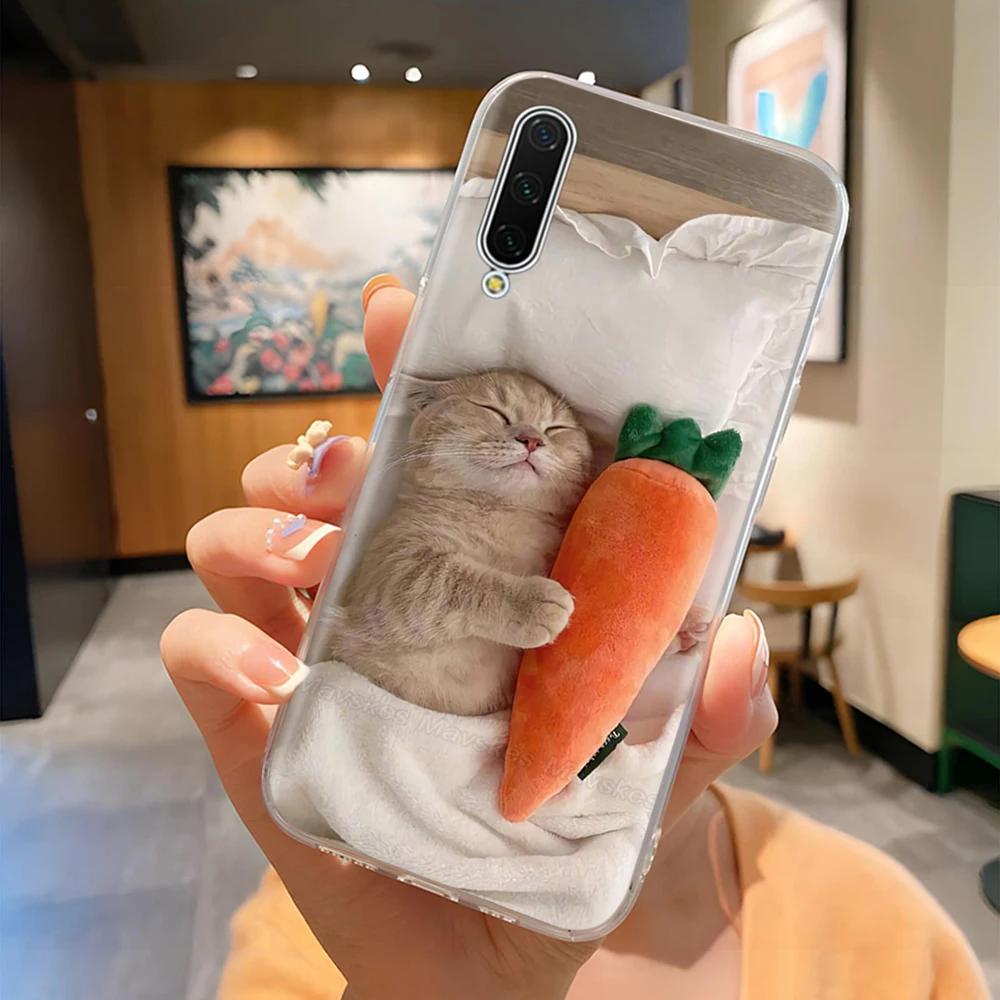 For Xiaomi Mi A3 Back Cover For Xiaomi CC9e Protection Phone Case Cartoon Silicone Shell Full Coverage Anti Drop Funda Casing