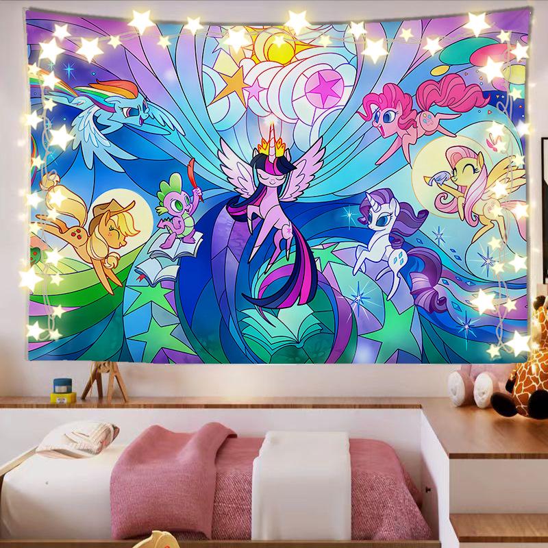 My Little Pony Tapestry - Cute Girls' Room Dorm Decor Wall Hanging Backdrop.