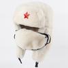 Russian Soviet Military Cap Trapper Hat Ushanka Russian Fur Hat Thick Warm Plush Earflap for Skiing Hunting