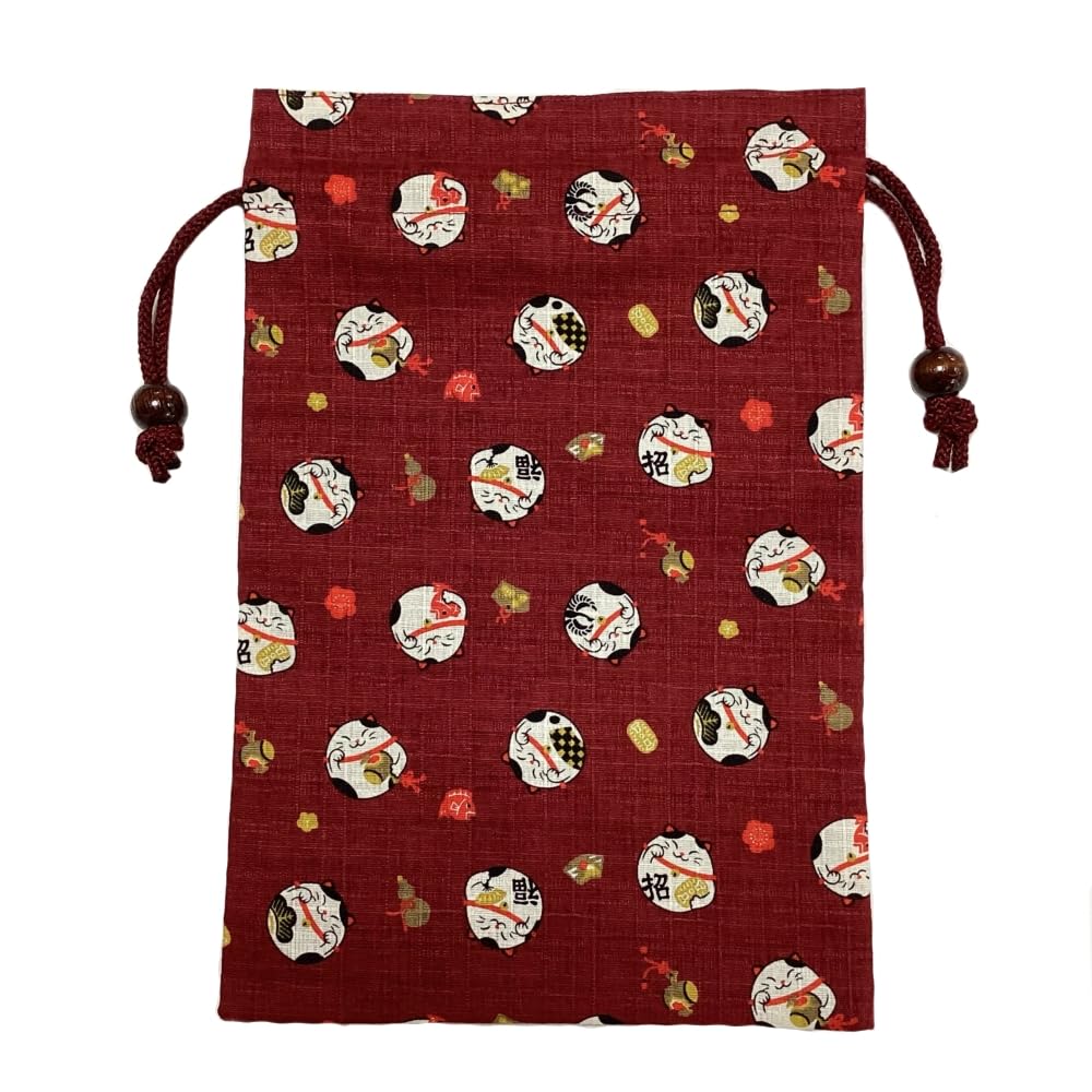 

Сделано в Госюинтё x Энкия Фукумару Кот Красный Кёсукэ, Япония, (Книга печатей) Чехол/Сумка на шнурке, Прибл.. 26.5 18см, Дизайн,