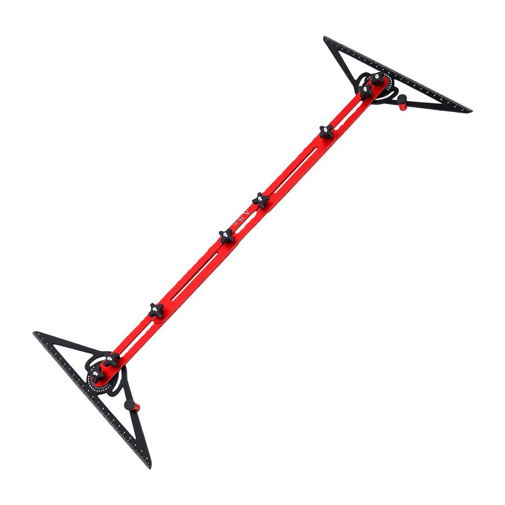 Stair Tread Template Tool Adjustable Angle Precise Measurement Aluminum Alloy Stair Tread Gauge for Construction Site
