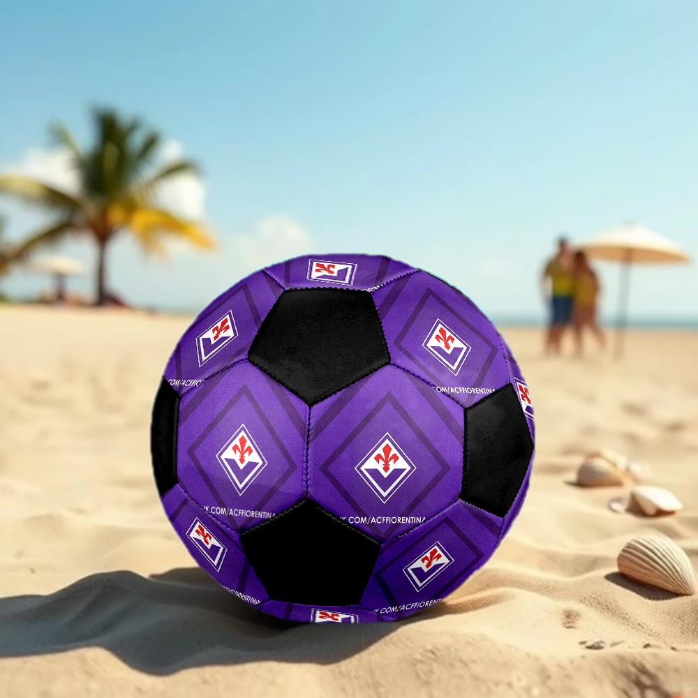 SIZE 5 ACF Fiorentina Soccer Ball Colorful All Ages Machine Stitched PVC Competition Ready Durable High-Bounce