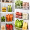 Refrigerator Storage Box Clear Stackable Containers Durable PET with Open Top Organizer for Freezer And Fridge