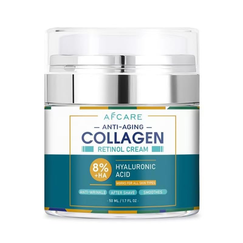 

Men s Retinol Cream for Face, Cream Moisturizer, Collagen with Hyaluronic Acid - Day & Night - Skin Tightening for 50ml