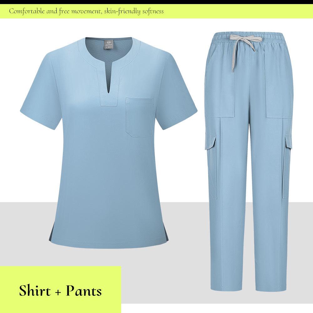 Children’s Hospital Nurse Uniform - Women's Breathable, Sweat-Absorbent Medical Scrub Set