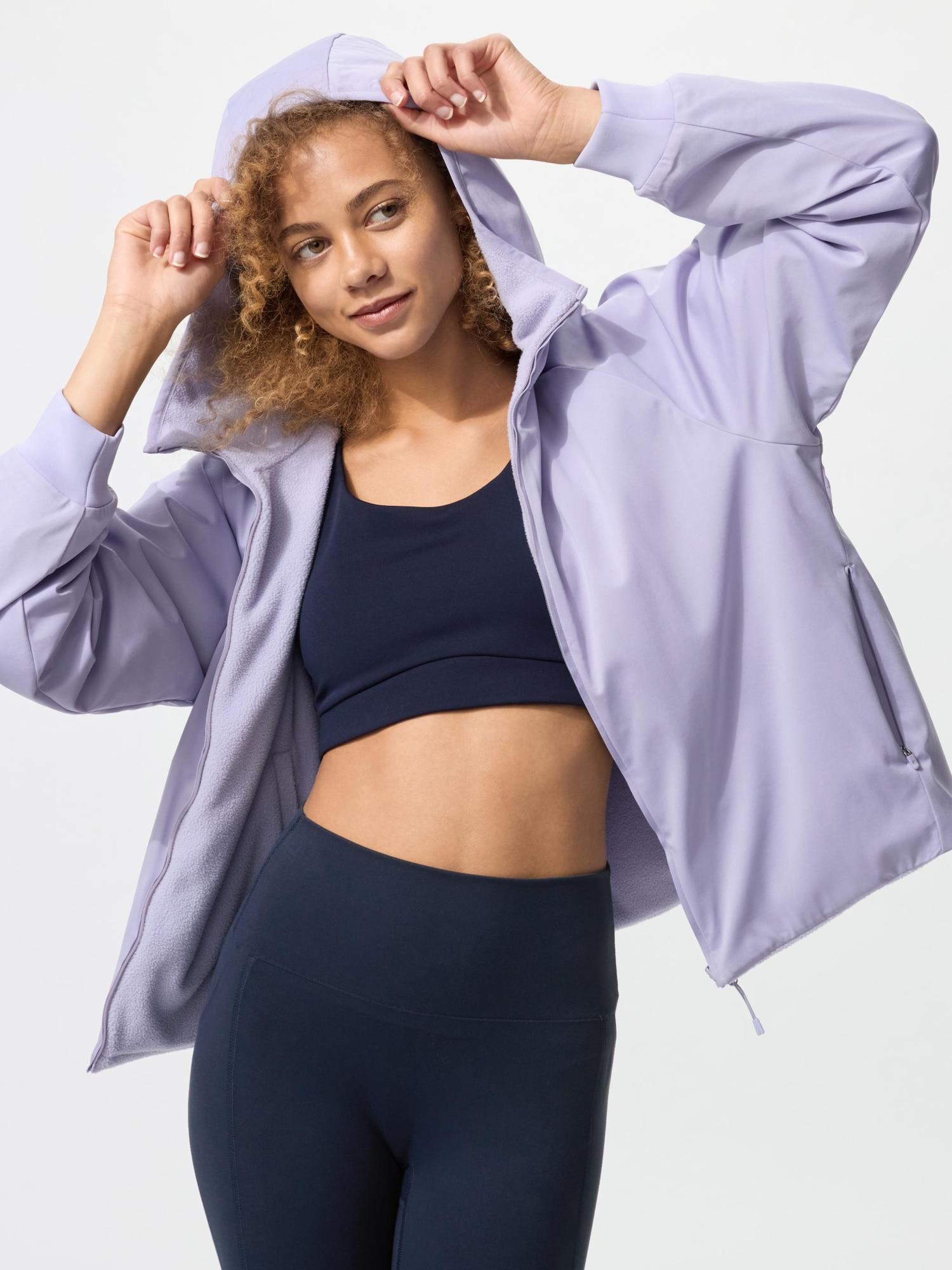 

Uniqlo Флисовая куртка-худи на молнии с защитой от ветра, двусторонняя 71 PURPLE/WOMEN 3XL