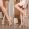 Fashion 2025 Fashion New Modern Round Toe Women's Shoes Summer Patent Leather Suede Glitter Platform High Heels Sexy Back Strap Sandals