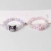 Sweet Crystal Beaded Couple's Magnetic Bracelets with Cinnamoroll & Kuromi - Perfect Bestie Gift