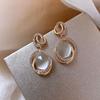 Silver Needle Diamond Stud Earrings: Elegant, Simple Design for Women