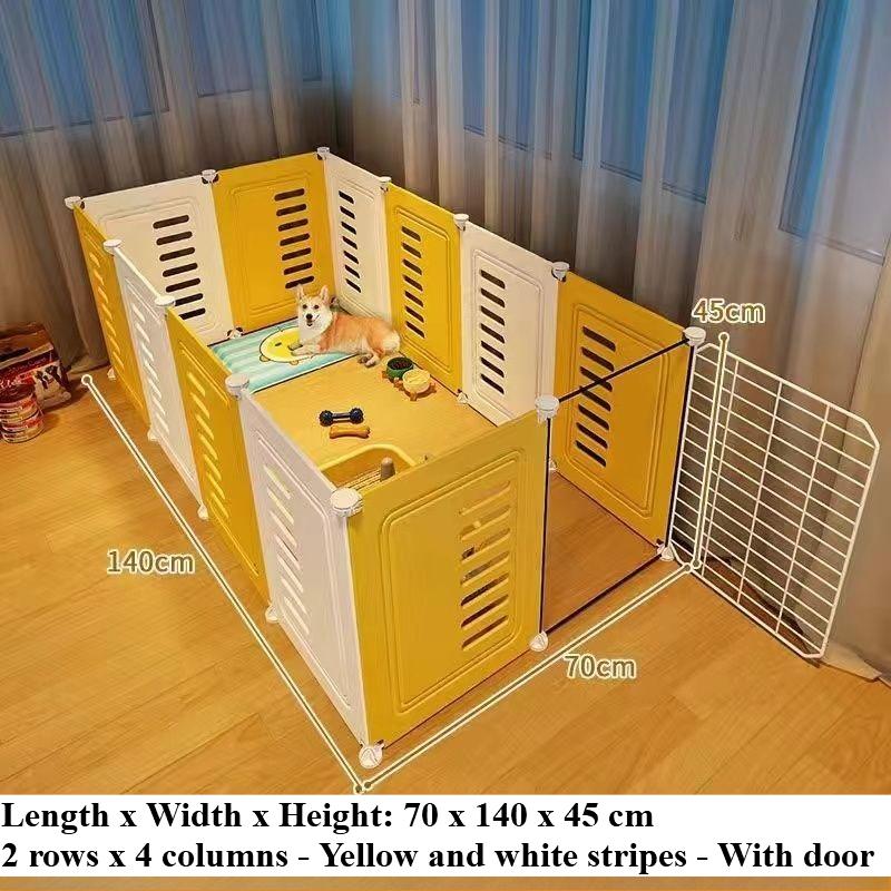 Dog Enclosure Household Small Dog Superlarge Free Space Indoor Isolation Pet Cage Training Toilet Fence Dog Den Free Combination