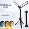 3 Colors Dimming Folding Work Lamp 162 LED Emergency Flashlight Car Service Lamp  Portable Outdoor