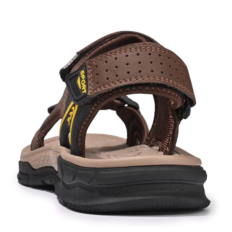 Fashion Fashion Brand Genuine Leather Men Sandals New Summer Men Shoes Beach Sandals for Man Outdoor Casual Sneakers Big Size 46