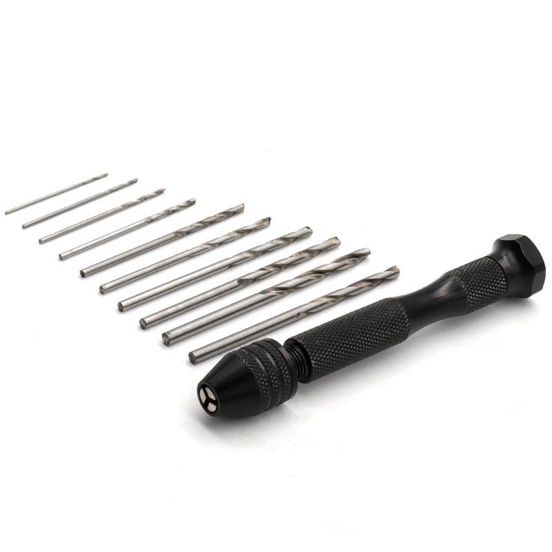 1PC Manual Punching Tool Nuclear Engraving Aluminum Alloy Punch Manual Hand Twist Drilling, Mini Manual Drilling Including Drill Bit