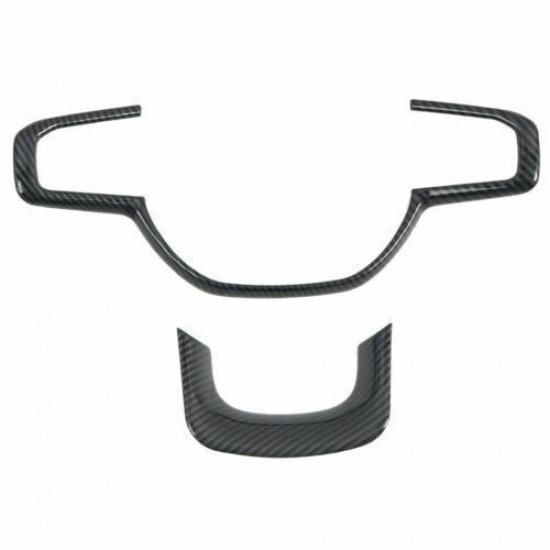 For -2024 Ram 1500 Carbon Fiber Steering Wheel Switch Trims Accessories