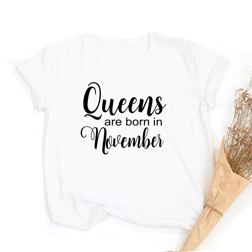 Queens Born In March June January Months Women Birthday T Shirt Harajuku Aesthetic Short Sleeve Tees