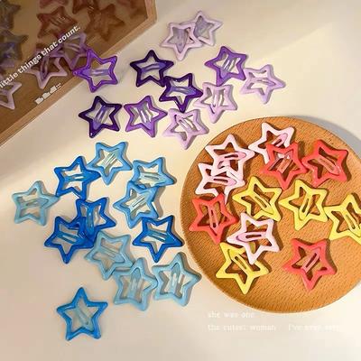 10 Stück Bunte Stern BB Haarspangen für Mädchen Kinder Süße Haardekoration Haarnadeln Spangen Kopfschmuck Kinder Haaraccessoires