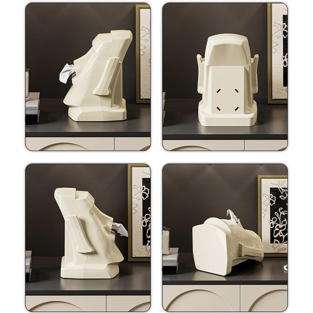 Funny Tissue Holder Easter Island Statue Tissue Box Napkin Organizer Sunglasses Rack For Desktop Vanity Table Shelf Study Dorm