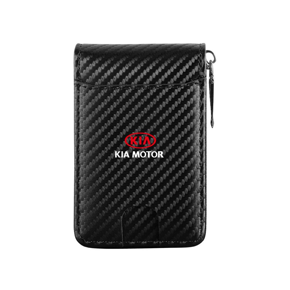 Car Portable Credit Card Holder Driver License Storage Bag Wallet Accessories For Kia Sportage Rio Ceed Soul Sorento Picanto K3