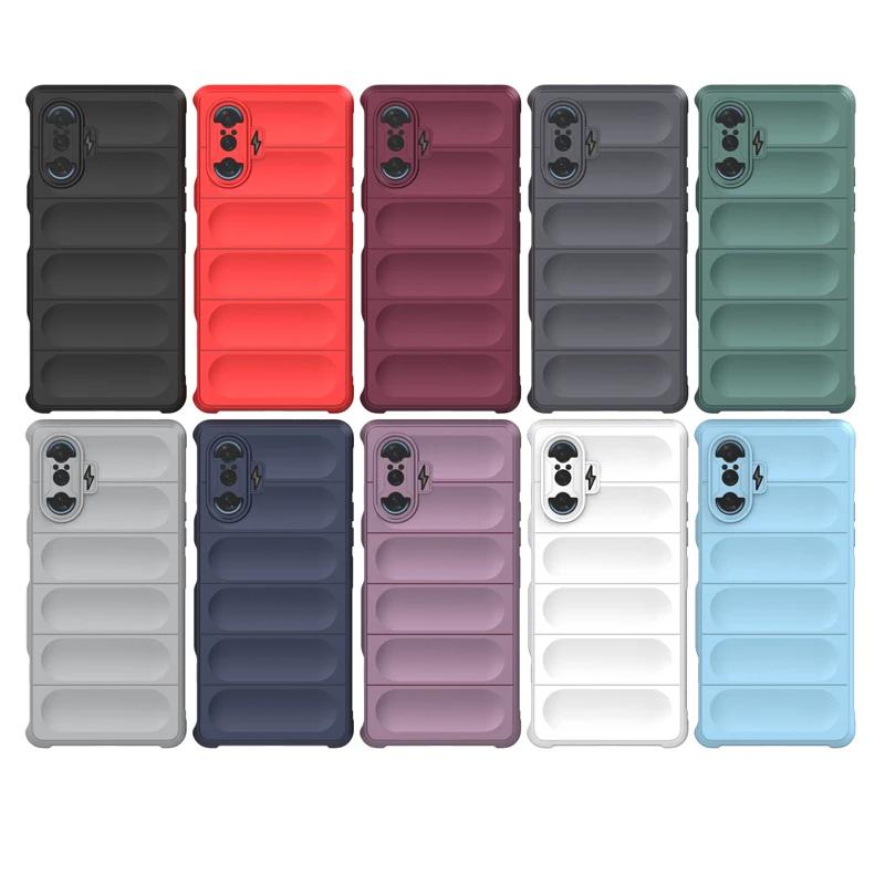 Pro Xiaomi Redmi K40 K50 Gaming 5G Zadní kryt Pouzdro na telefon Měkký tekutý silikon Nárazuvzdorný Pancéřový Chránič Funda Coque