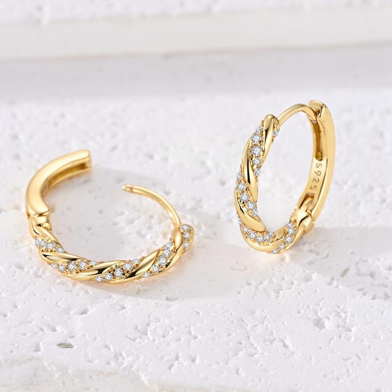 925 Sterling Silver Earrings Women Hoop Earring For Anniversary Wedding Jewelry GiftsGood product