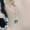 Stylish Square Zircon-Inlaid Earrings: Elegant High-End Design with 925 Silver Posts