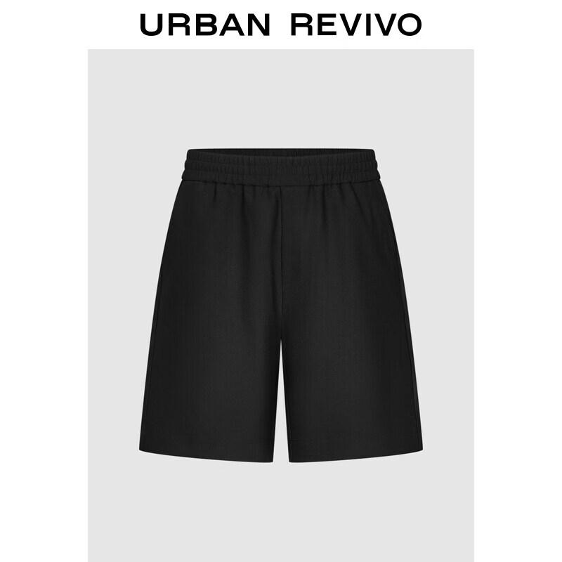 

Men s Elastic Waist Solid Color Shorts 30