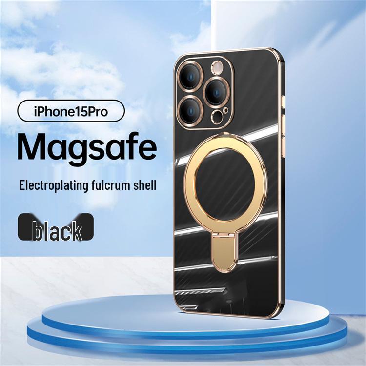 iPhone 17 Pivot Magnetic Case: Electroplated Solid Color, Full Coverage Anti-Fall Protective Case for Apple 16E/15 Pro.