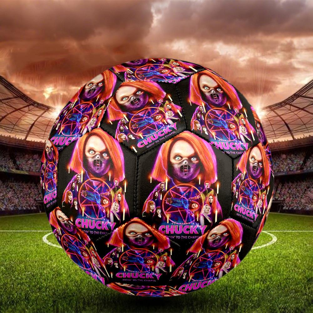 horror movie Print Size 5 Soccer Ball, Standard Match Football for Sports Game and Team Practice, Ideal Gift for Soccer Fans