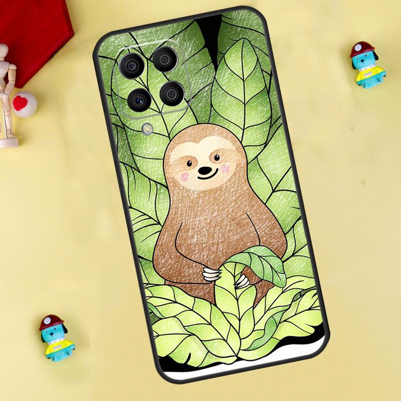 Cute Lovely Cozy Sloth Animal Case For Samsung Galaxy M55 M14 M34 M54 M32 M52 M15 M11 M12 M13 M06 M16 M36 M56 M31 M53 M35
