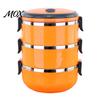 Leak Proof Meal Prep Stackable Insulated Lunch Box with Handle, Stainless Steel Interior Easy Cleaning Outdoor Picnic Food Container Design,