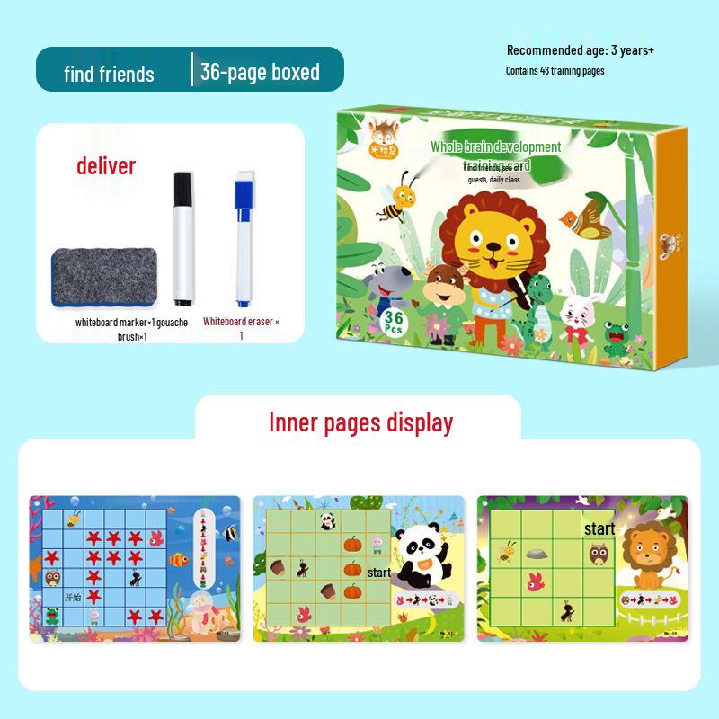 Erasable Pen Control Practice Cards for Preschoolers: Early Education Focus & Fun Puzzle Toys for Ages 2-4