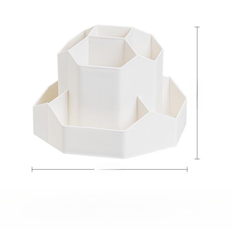 

Модернизированный вращающийся пластиковый держатель для ручек большой вместимости для хранения настольных канцелярских принадлежностей