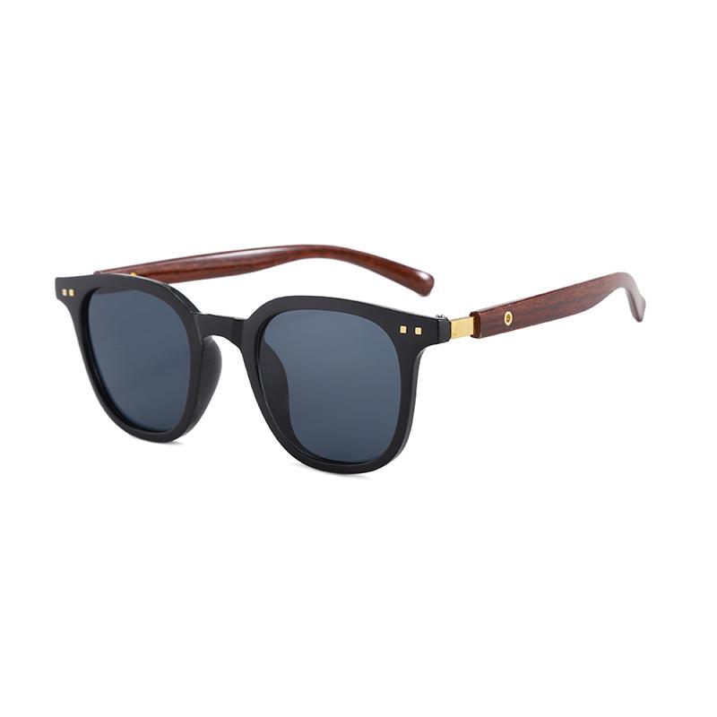 Fashion Wood Grain Leg Rice Nail Square Sunglasses For Men And Women UV Protection Sun Glasses Sunshade Eyeglasses