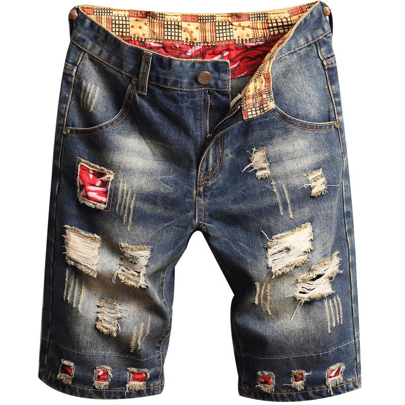 shorts stretch jeans men 