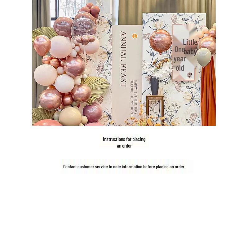 Chinese-Style First Birthday Backdrop: Elegant Decoration for Baby s Banquet