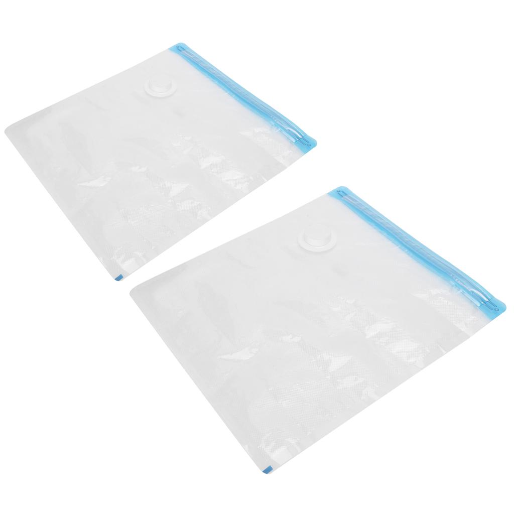 2Pcs Vacuum Storage Bag Space Saving Compressed Sealed Travel Bag with 3.5cm Thread Air