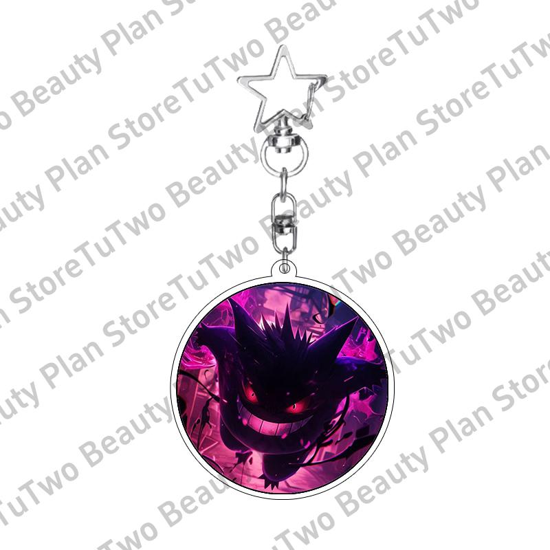 Girly Heart Acrylic Anime Sylveon Espeon Glaceon Eevee Cartoon Keychain Key Chains Keyrings Jewelry Fans Gifts Accessories Toys