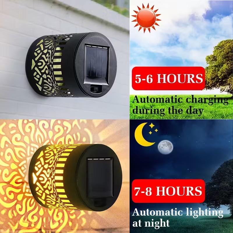 Cross Solar Mandala Sunflower Outdoor Wall Lamp Garden Decoration