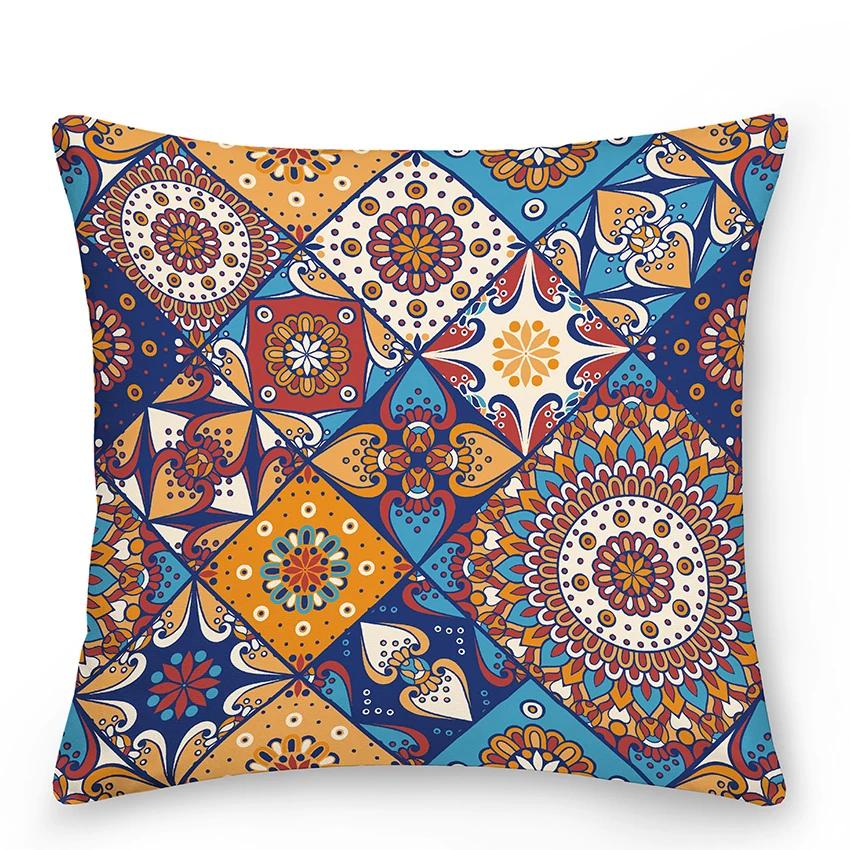 Mandala Pillowcase Decor Sofa Bed  Decorative Car Cushion Cover Boho Style