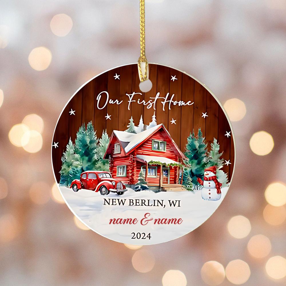 Personalized Couple Ornament 2024 Deer Ornament Keepsake Gift Custom Name Marry Keepsake Christmas Ornaments Decor