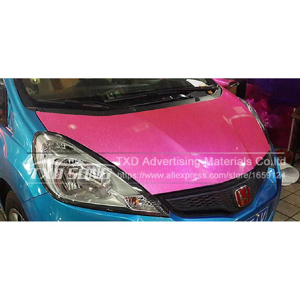 Fashion Car Styling High Glossy Diamond Pearl Glitter Pink Glossy Glitter Pearl Car Vinyl Sticker with Size: 12/30/50/60x100CM