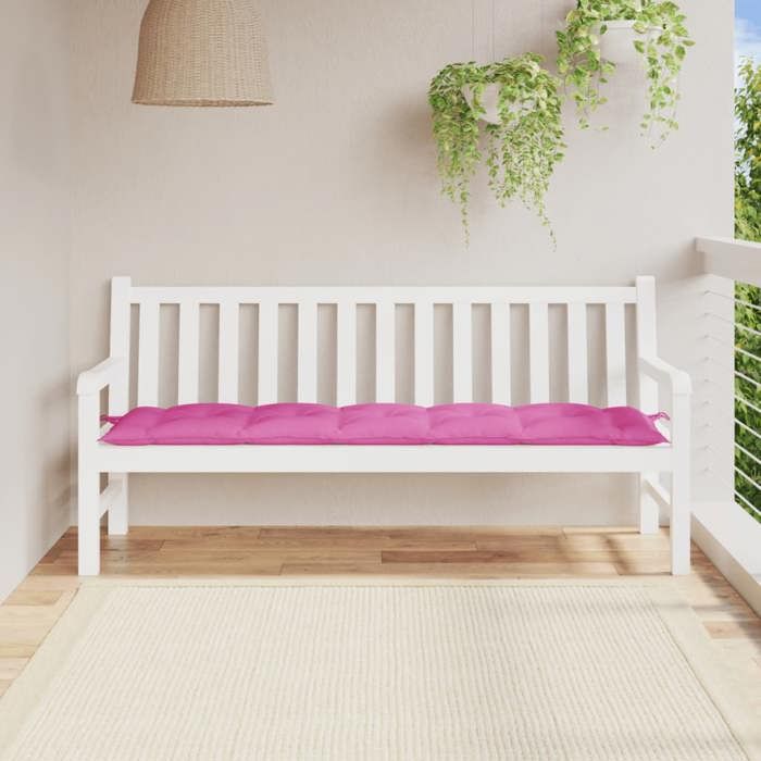 VidaXL Coussin de banc de jardin rose 180x50x7 cm tissu oxford 361638