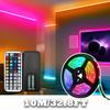 5V RGB Flexible LED Strip Lights, Color Changing Atmosphere Tape Light with 44 Keys Remote for Bedroom Indoor Home Decoration