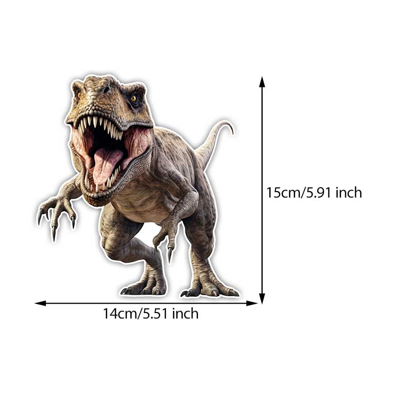 

Car Sticker Dinosaur Vinyl Decal Waterproof Rear Window Motorcycle Camper Bumper Truck Laptop Decoration TM407 B-15cm Longest Side