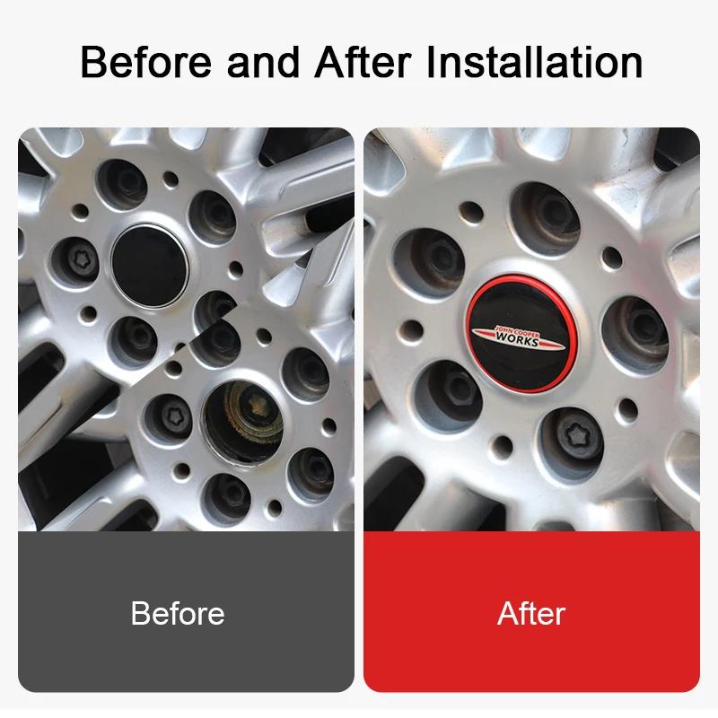 54mm 56mm Car Wheel Center Hub Cap Rim Cover Decor For MINI Cooper S JCW R55 R56 R58 R59 R60 R61 F54 F55 F56 F57 F60 Countryman TD1